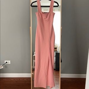 Nasty gal pink square neck maxi dress Sz 4